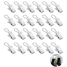 Stainless Steel Curtain Clips, Multifunctional Curtain Clips with Hooks, Curtain Clips, Metal Curtains, Hooks, Robust Curtain Clips for Home Decoration and Shower Curtains (Set C)