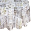 Newbridge Arezzo Contemporary Leaf Print Vinyl Flannel Backed Tablecloth -