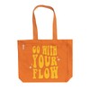 Mr. Wonderful Stoffbeutel – Gehen Sie mit Ihrem Fluss, Orange,