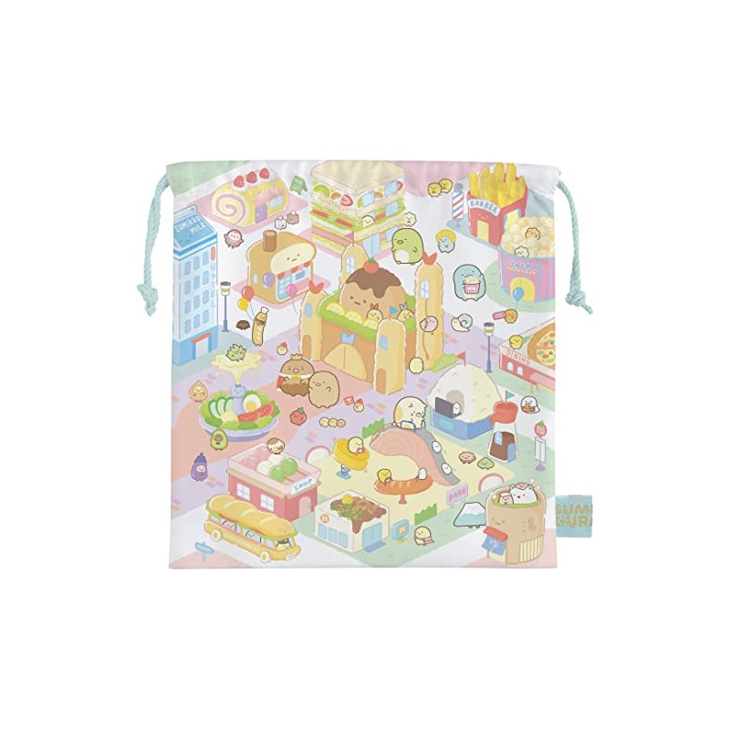 CA36301 Sumikko Gurashi "Welcome! Tabemono Okoku" Mini Pouch & Drawstring
