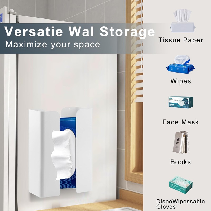 Magnetic Glove Tissue Box Holder,Adjustable Magnetic Glove Tissue Dispenser Paper