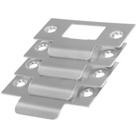 Angoily 4pcs Door Strike Plates Deadbolt Strike Plates Stainless Steel Deadbolt Cover Plate (T-Keyhole)