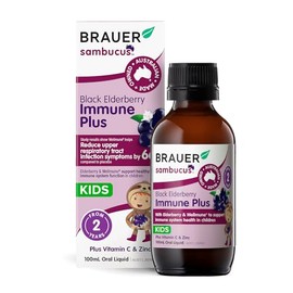 Sambucus By Brauer Kids Immune Plus Oral Liquid - 100ML
