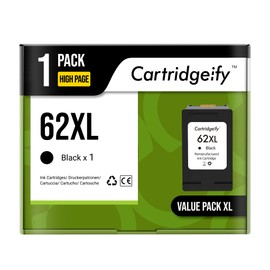 Cartridgeify 62XL Black Printer Cartridges Compatible with HP 62 62XL Cartridges for Envy 5540 5542 5544 5545 5546 5547 5548 5640 5642 5644 5646 7640, OfficeJet 200 250 5744 0 574 2 5744