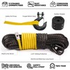 SAMOUT Synthetic Winch Rope Kit, 1/4in x 50ft 9500LBS Cable