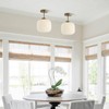 KCO Lighting Milk Glass Ceiling Light Fixture Ribbed Flush Mount