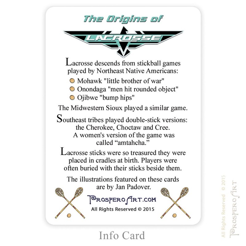 Prospero Art Lacrosse Playing Cards