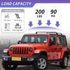ZXMOTO Roof Rail Rack Cross Bars Crossbars Fits for Jeep