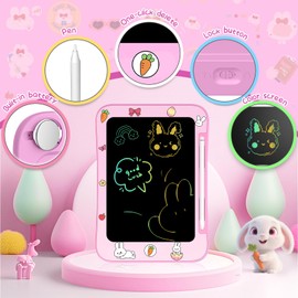 [2 Pack] Genialba LCD Writing Tablet for Kids, Colorful Screen Drawing Board for 3-7 Year Old Boys & Girls - Educational Toys for Birthday & Christmas (Unicorn&Rabbit)