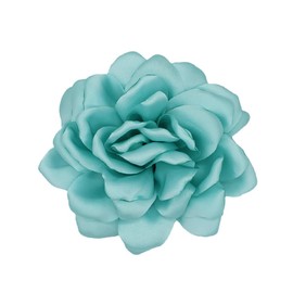 Large Camellia Satin Fabric Flower Brooch Pins Hairpin for Women,ladies. (Tiffany)