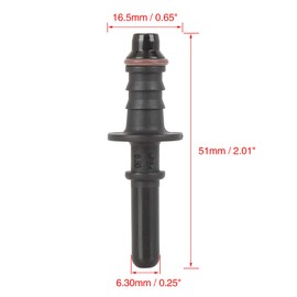 X AUTOHAUX 5 pcs 6.30mm ID6 Car Fuel Line Hose Pipe Quick Release Male Connect Connector