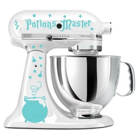 Potions Master Wizard Cauldron Mint Vinyl Decal Set Stand Mixer Witches Wicca Mage