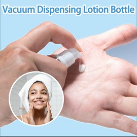 Pump Dispenser 10 ml, Pack of 4 Pump Bottles, Small Empty, Travel Dispenser Bottle, Airless Pump Dispenser Cream, Vacuum Cosmetic Container, Cream Dispenser Travel Bottles, Empty Lotion Pump Bottle