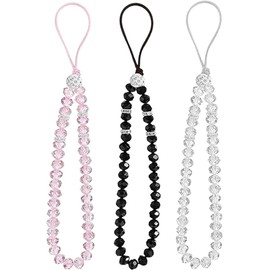 Vayfoni 3PCS Phone Wrist Straps - Crystal Beads Phone Strap - Sparkling Beaded Wrist Strap for Phones - Stylish & Durable Accessory