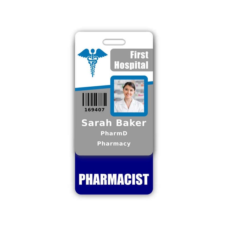 Pharmacist Badge Buddy Vertical w/Height & Weight Conversion Charts (Standard,