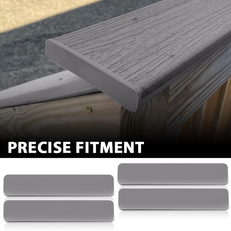 CHEDA 4 PCS Composite Decking Boards End Cap 5.5" Dark