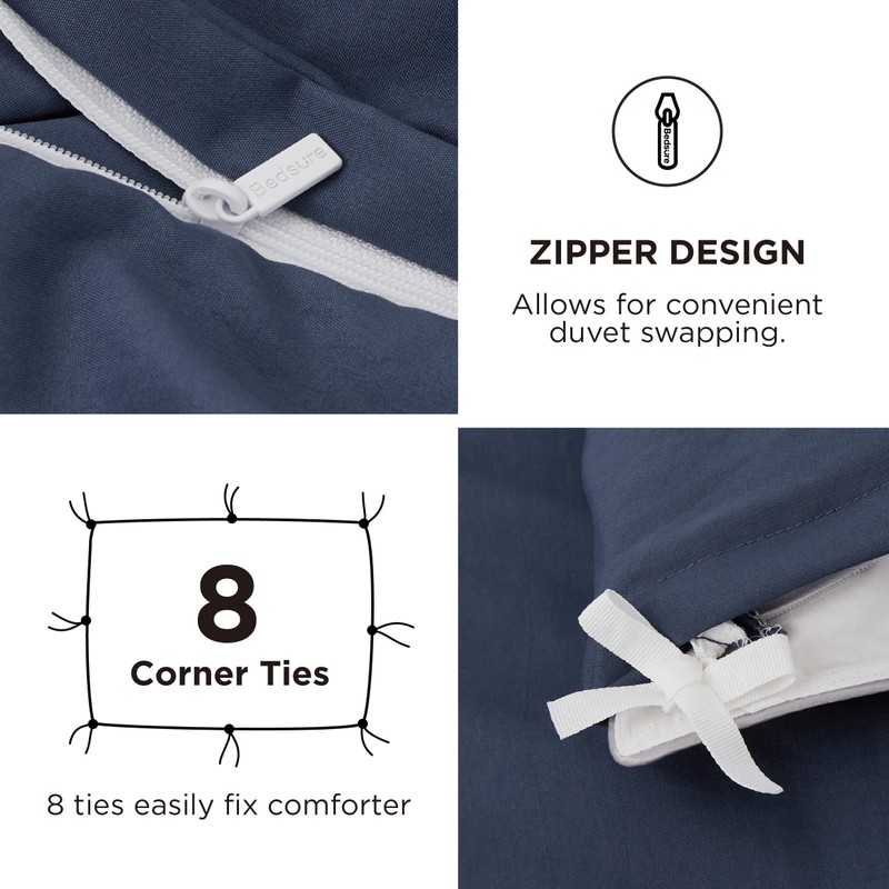 Bedsure Bedsure Duvet Cover King Size with Fitted Sheet -