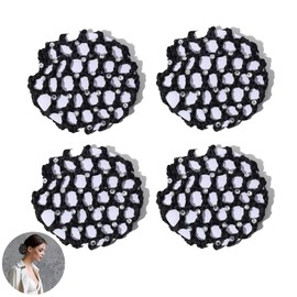 Pack of 4 Hair Net Bun Children's Ballet, Hair Net Riding Tournament, Ballet Hair Net Bun Girls, Black Bun Net, for Girls and Women, Sports Gymnastics, Ballet, Riding, Nurses etc