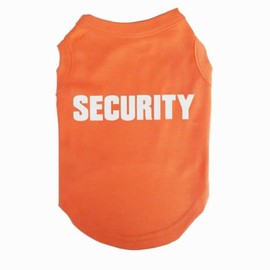Dog Shirt T-Shirts Puppy Summer Clothing Dog Tank Top Vest Security Sweat Shirt for Small Dog Medium Dog Cat (M, Orange)