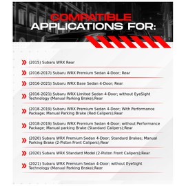 R1 Concepts Rear Brakes and Rotors| Hardware Included| Rear Ceramic Brake Pads and Rotors Kit| Fits 2015-2021 Subaru WRX