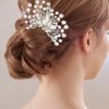 KuuGuu 4 PCS Crystal Hair Bun Maker Rhinestone Pearl Hair