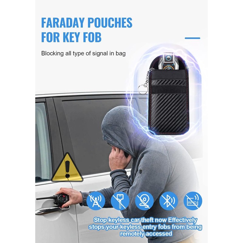 MGL Faraday Pouch Car Keys, Car Key Signal Blocker, RFID