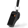 Fya Whistle, Professional Sports Whistle with Lanyard, Loud Clear Black