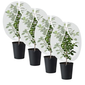 4 Pcs Fruit Tree Netting with Zipper & Drawstring, 4ft x 4ft Insect & Bird Netting for Garden Protection, Ultra-Fine Mesh Garden Netting Pest Barrier, Blueberry Bush Netting Cover