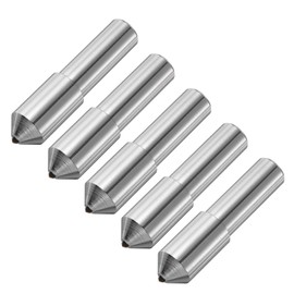 sourcing map 5pcs Diamond Dressers, 10mm x 50mm (13/32" x 2") Single Tapered Point Grinding Wheel Round Pen Welded Diamond Dressing Tools, Silver Tone