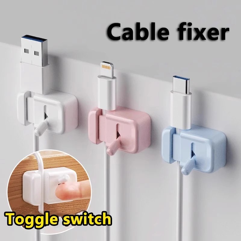 Desk Cable Clip Organizer – No-Drill Edge Mounted Cord Organizer