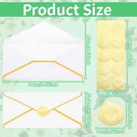 Zooyinfy Business Envelopes with Gold Border 30 Pack #10 Envelopes Made of 150gsm Paper, Standard Envelopes with Gold Stickers for Office, Checks, Letter Mailing,9.45 x 4.13 Inches(White)