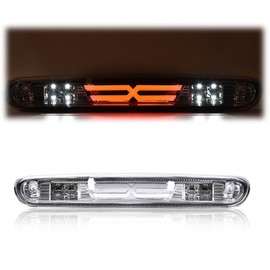 G-PLUS LED Third Brake Light Compatible With 07-14 Chevy Silverado/GMC Sierra,3RD LED Bar Brake/Cargo Light,Type X (Clear lens Chrome Housing Amber Reflector)