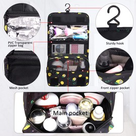 Hanging Toiletry Bag for Women Travel Portable Bathroom Toiletry Storage Bags Waterproof Cosmetics Makeup and Toiletries Organizer Kit with Hook