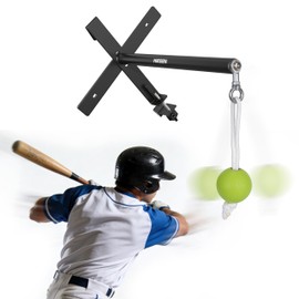Hikeen Portable Baseball Swing Trainer with Auto Reset Tethered Ball - Baseball/Softball Hitting Trainer for Solo Batting Practice, Easy Fence Mount Setup for All Ages