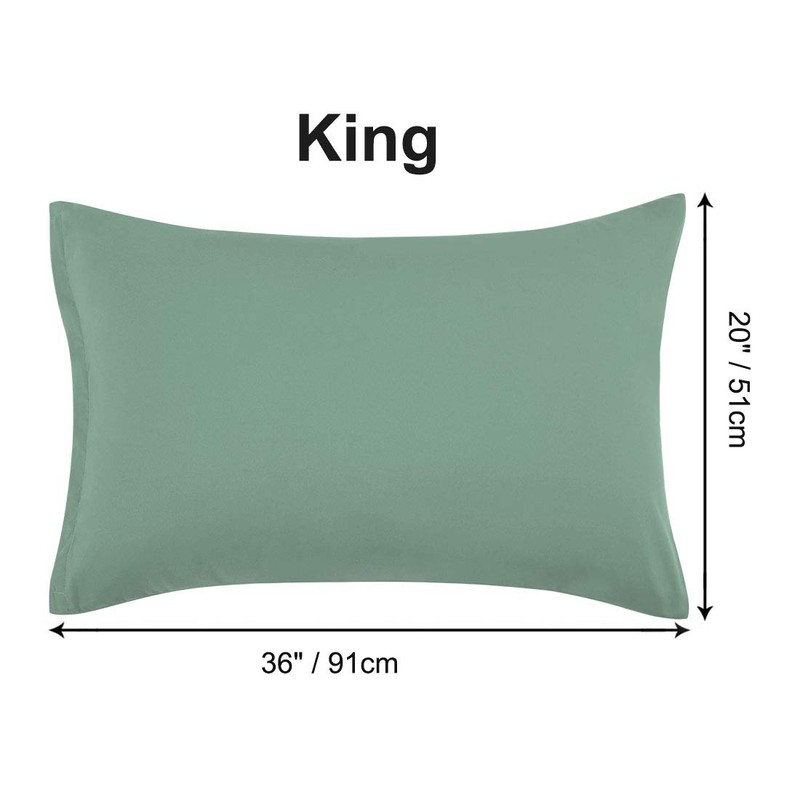 PiccoCasa Zippered Pillowcases, 100% Brushed Microfiber Polyester Pillow Case Cover,