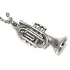 Trumpet Musical Instrument Mens Pendant Necklace