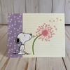 Current Snoopy Note Card Blowing Dandelion Make A Wish Peanuts