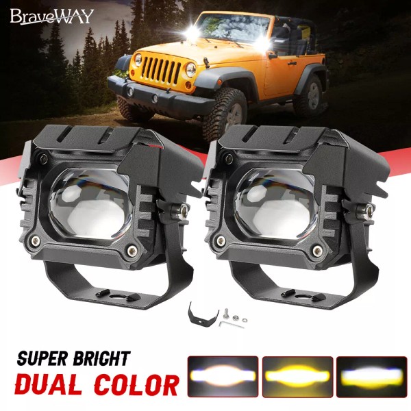 Sup-auto 2PC 3" inch 240W LED Work Light Cube Pods