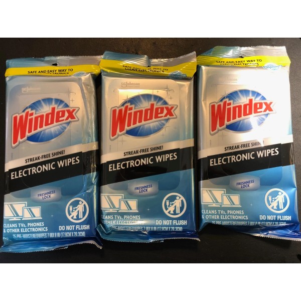 Windex 75 Windex Electronic Cleaning Wipes, Pre-Moistened Screen Wipes for