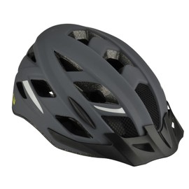 Fischer Urban Adult Cycling Helmet with Visor and Adjustable and Illuminated Inner Ring, EPS Inner Shell, black, L/XL 58-61