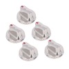 5Pcs Gas Stove Knob Cover Control Dial Knobs Stainless Steel