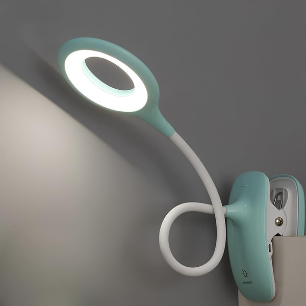 QJUZO Klemmlampe Bett, LED Leselampe Bett Touch Dimmbar 3 Farben