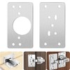 Wopanxye Cabinet Hinges Repair Plate, Stainless Steel Brackets Kit, Kitchen