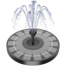 AISITIN 2.5W Solar Bird Bath Fountain Pump, Solar Fountain for Bird Bath with 6 Nozzles, 6.7" Solar Powered Water Pump for Garden, Ponds, Pool, Fish Tank, Aquarium and Outdoor