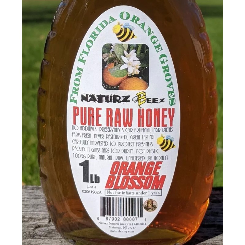 Naturz Beez RAW HONEY ORANGE BLOSSOM 2 Pack 1LB Each