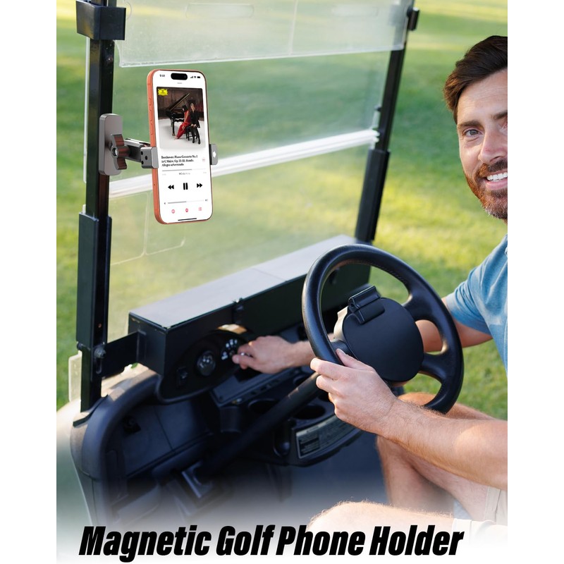 Charchendo Heavy Duty Magnetic Phone Mount for Golf Cart -