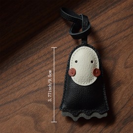Fuerxy No Face Bag Charm Bag Charm, Black Purse Charms for Handbags, Funny Fashion Bag Accessories Key Charms