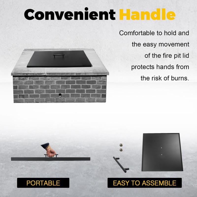 Anyerosa Fire Pit Burner Lid 28" x 28" Square Drop-in