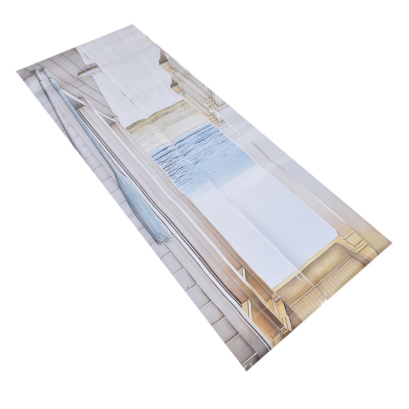 2pcs Door Sticker PVC Material 3D Visual Effects Easy Cleanable