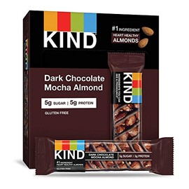 KIND Bars, Dark Chocolate Mocha Almond, Gluten Free, Low Sugar, 1.4oz, 4 Count (Pack of 12)